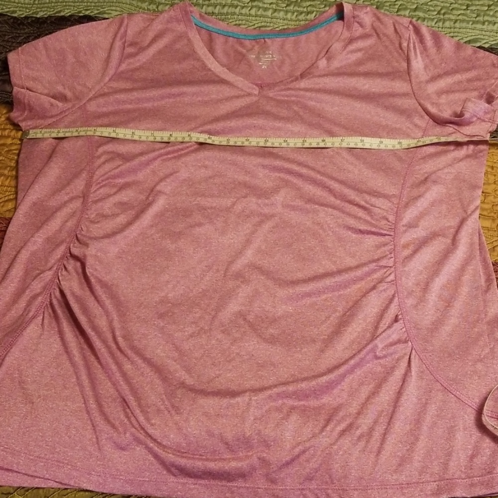 Bally work out shirt. All are pretty in pink.